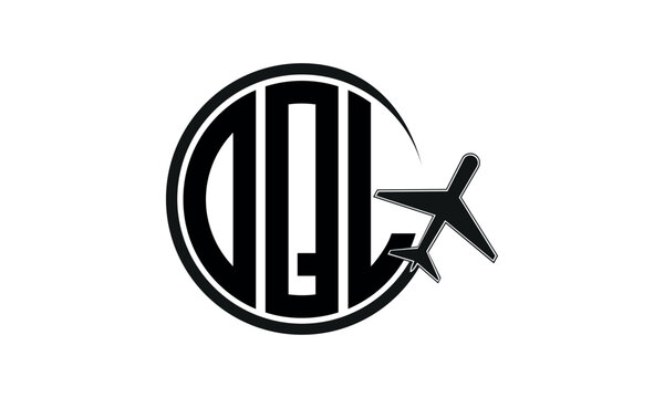 OQL three initial letter circle tour & travel agency logo design vector template. hajj Umrah agency, abstract, wordmark, business, monogram, minimalist, brand, company, flat, tourism agency, tourist