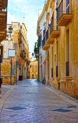 houses of the historic center of Lecce Italy