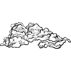 clouds shape handdrawn illustration
