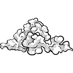 clouds shape handdrawn illustration