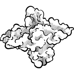 clouds shape handdrawn illustration