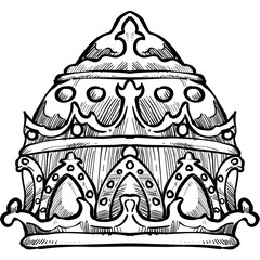 crown handdrawn illustration