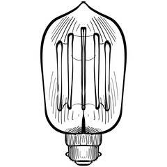 old lamp handdrawn illustration