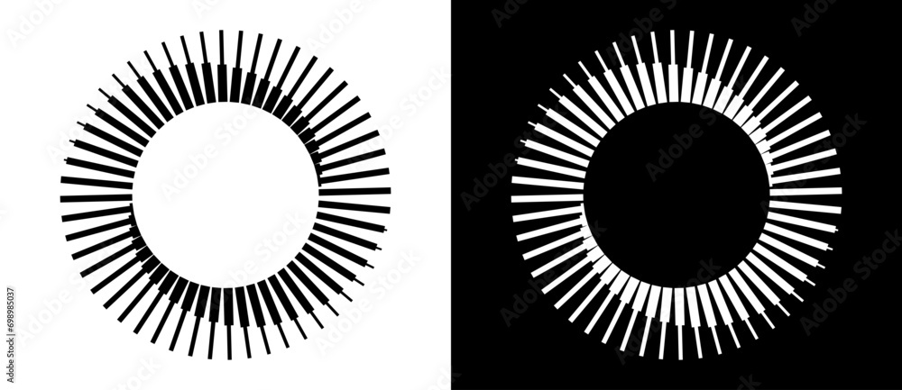 Poster abstract background with lines in circle. art design spiral as logo or icon. a black figure on a whi