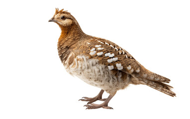 Majestic Ruffed Grouse in the Wilderness Isolated on Transparent Background PNG.