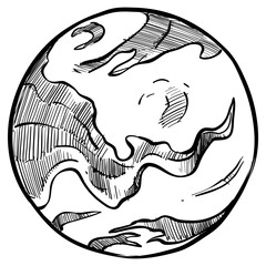 Earth handdrawn illustration