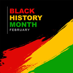 Vector illustration of Black History Month which is celebrated every year in February. Black History Month is an annual observance originating in the United States
