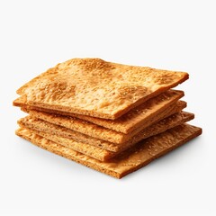 Fototapeta premium Swedish crispbread, knickered with white background.