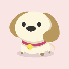 illustration of cute puppy animal