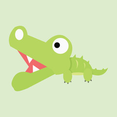 illustration of cute crocodile animal