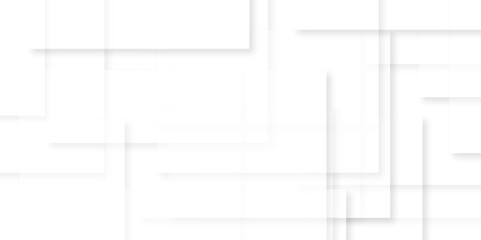 Modern Abstract white background design with layers of textured white transparent material in triangle and squares shapes. White color technology concept geometric line vector background.