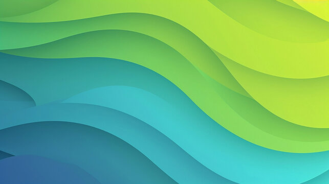 Flat shapeless abstract lime green electric blue yellow background gradient wallpaper