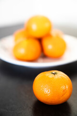 oranges on a plate