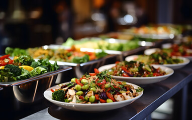 Various dishes waiting to be served