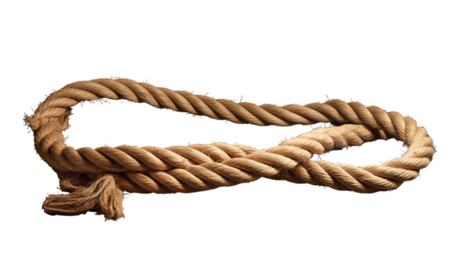 the rope on white background, Generative AI