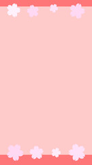 16:9 シンプルな桜の花びら和風な赤い壁紙⭐︎