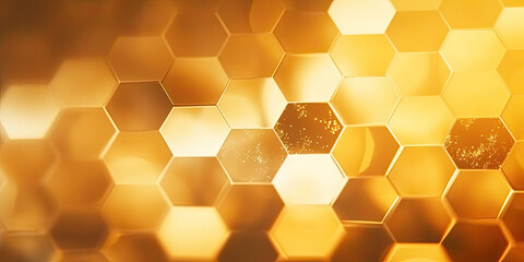 This abstract design asset features a repeated pattern of honeycomb shapes, representing sweetness and organization. It's suitable for honey product packaging, food-related branding, and nature-inspir