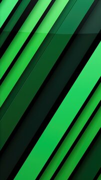 Green and black striped wallpaper. Generative AI.