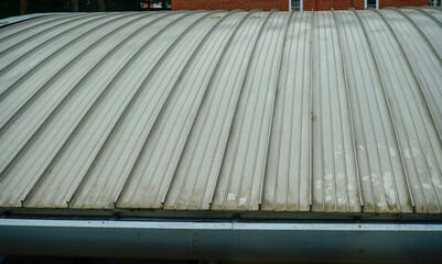 View of an industrial metal roof 