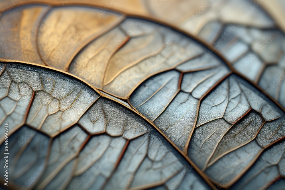 Poster macro detail of a leaf texture. abstract background for design, a delicate and thin texture of a but