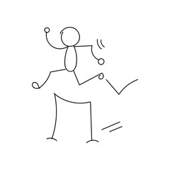 Funny Stickman hand drawn style for print or use as poster, card, flyer, tattoo or T Shirt design