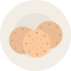 cracker plate vector illustration