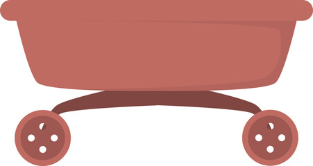 radio flyer wagon vector illustration