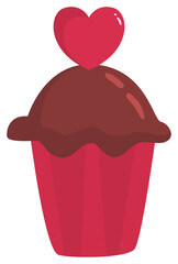 love cupcake vector illustration
