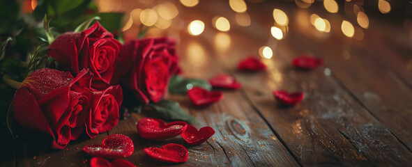 Valentine's ambiance, adorned with roses
