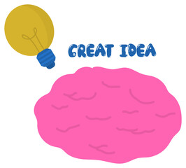 creativity sticker vector illustration