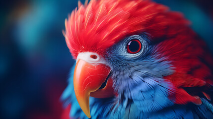 Obraz premium close up of a red and yellow macaw