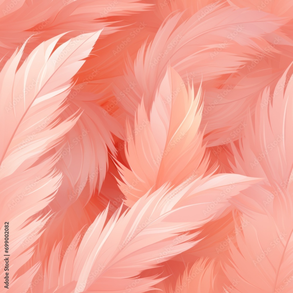 Poster pink feathers up close, gentle and refined, creating an aura of elegance and peace, aligning with th