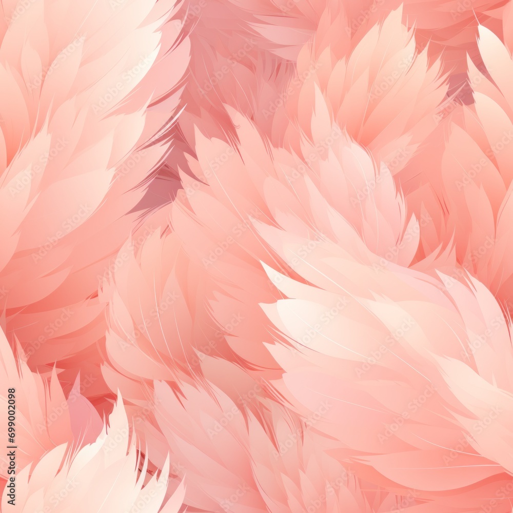 Poster intimate view of subtle pink feathers, delicate in nature and exuding a sense of tranquility, reflec