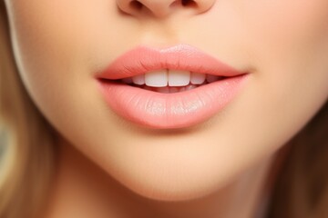 Fototapeta premium Perfect Smile: A Detailed Review of Beautiful Lips