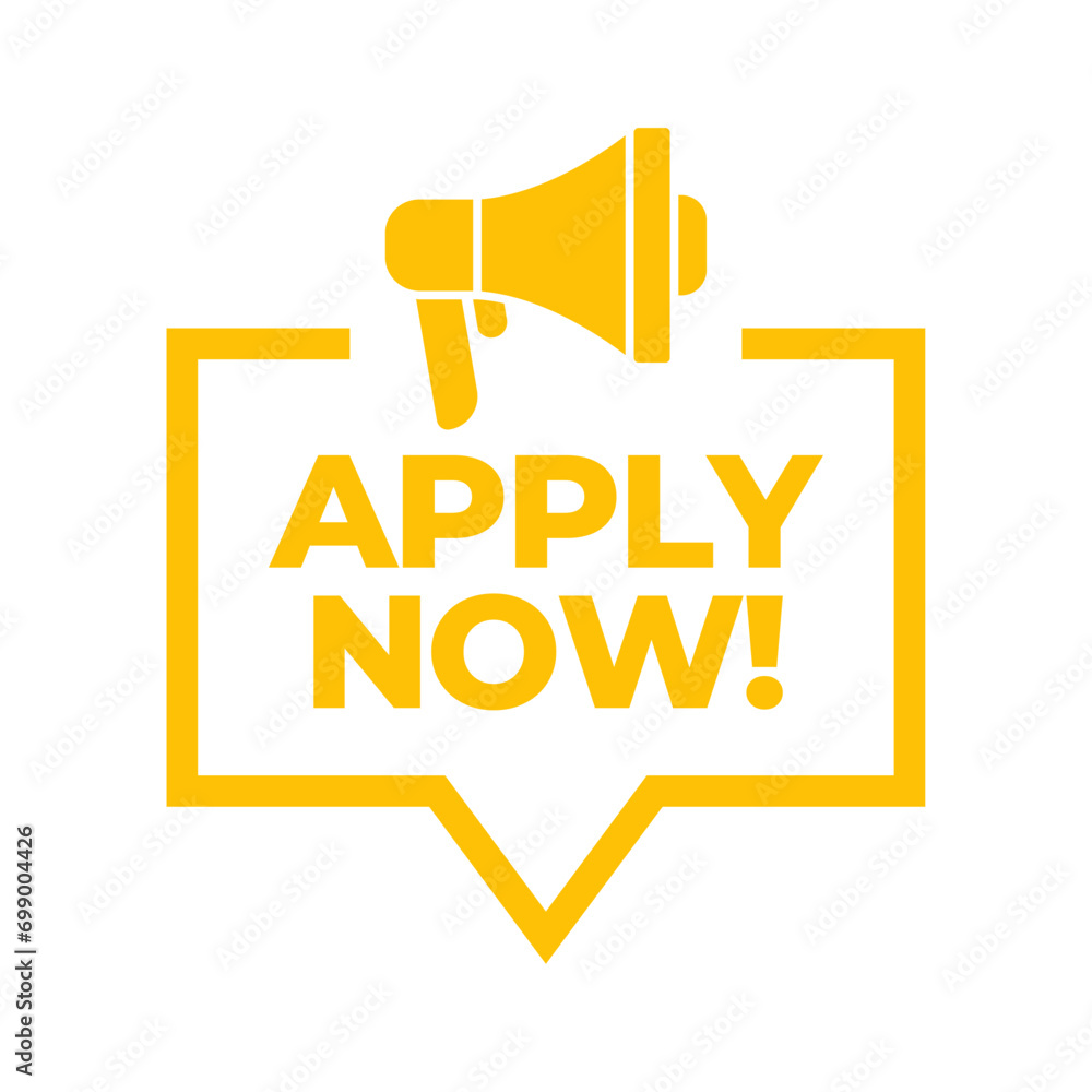 Poster apply now job submit button icon. vector apply now button.