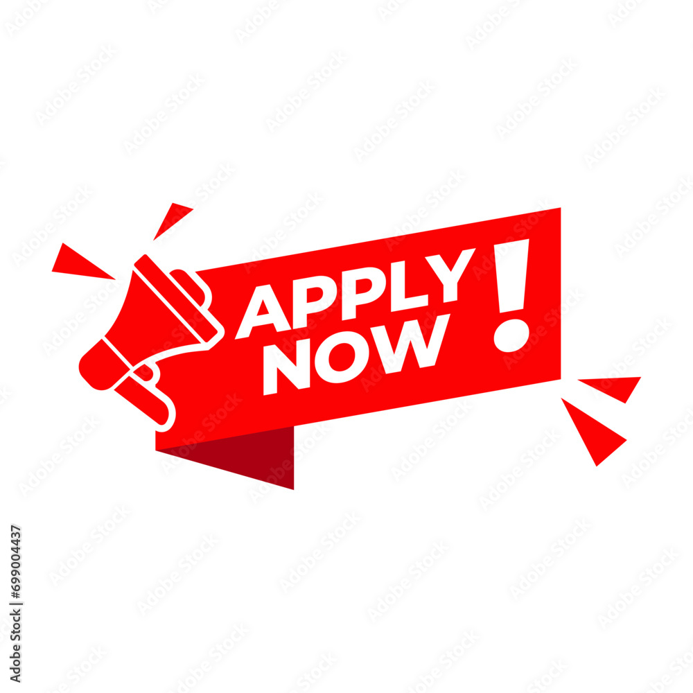 Poster apply now job submit button icon. vector apply now button.