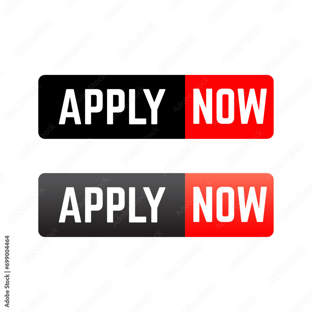 Poster apply now job submit button icon. vector apply now button.