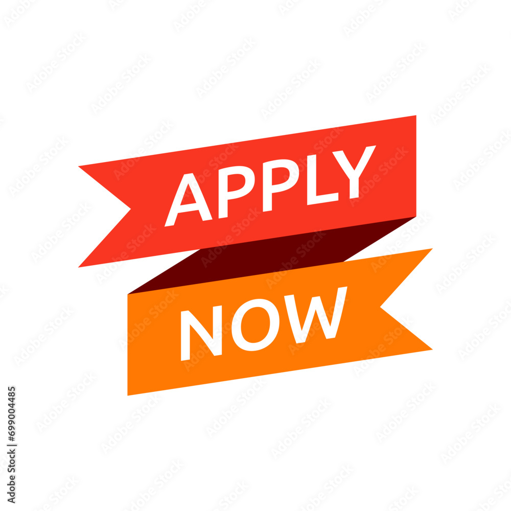 Poster apply now job submit button icon. vector apply now button.