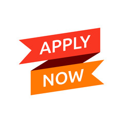 Apply now job submit button icon. Vector apply now button.