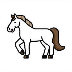 Obraz na płótnie Canvas cute Tennessee Walking Horse Fold simple minimali 