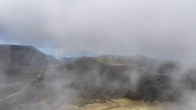 Around the Plaine des Sables on Reunion Island filmed from a drone 