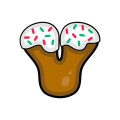 easter cake with eggs and ribbon