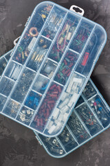 Closed Organizer for storing various electronic components and equipment. plastic box for...
