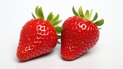 Strawberries on White Background. Fresh, Healthy, Healthy Life, Fruit, Berry
