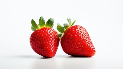 Strawberries on White Background. Fresh, Healthy, Healthy Life, Fruit, Berry

