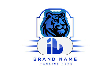 BI Tiger logo Blue Design. Vector logo design for business.