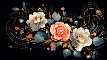 Illustration of beautiful flower bouquet decoration