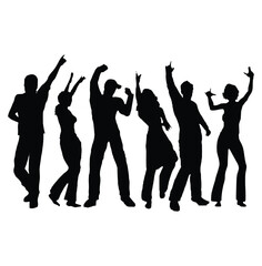 silhouettes of people dancing