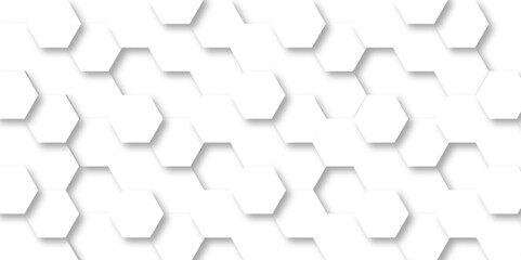 Abstract background with hexagons. Abstract hexagon polygonal pattern background vector. seamless bright white abstract honeycomb background.	 - obrazy, fototapety, plakaty
