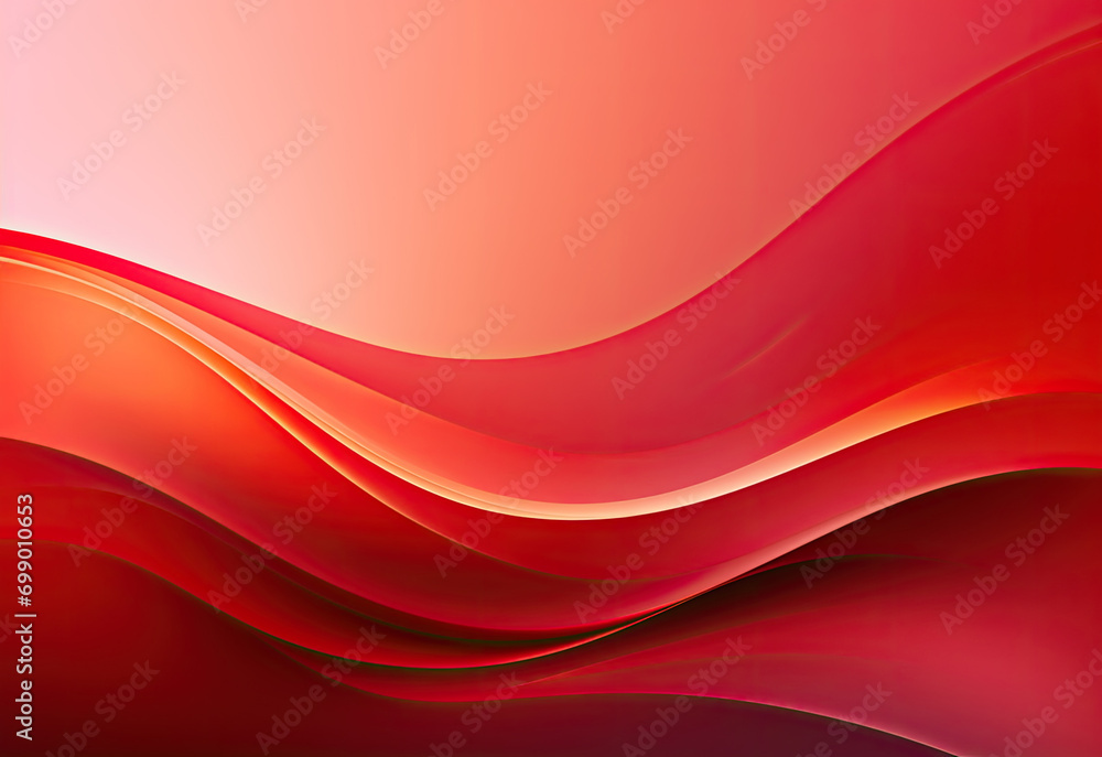 Aufkleber 3d abstract red wave background, a dynamic red and black wavy background suitable for modern and edg